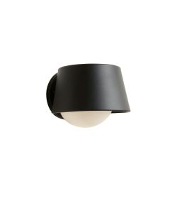 Linden Bluff Wall Sconce Mounted On A Plain Wall - Black (synthetic illustration; no displayed measurements)