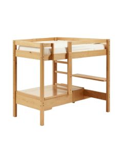 Shyann Staircase Twin Over Full Bunk Bed With Shelves