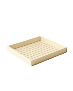 Flint Dell Empty Under-Desk Cable Tray - Ivory