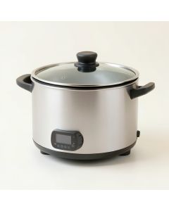 Elite Platinum 8.5 Qt . Stainless Steel Digital Programmable Slow Cooker (synthetic illustration; no displayed measurements)