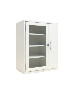 34.6 '' Glass Doors With Lock Storage Cabinet