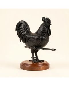 Chauncy Rooster Weathervane On Wood Base Statue (synthetic illustration; no displayed measurements)