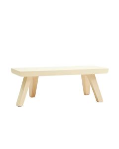 Aspen Edge Indoor Bench - Cream (synthetic illustration; no displayed measurements)