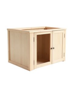 Juniper Brook Empty Furniture-Style Litter Enclosure - Beige (synthetic illustration; no displayed measurements)
