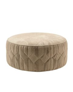 Ladner 18 '' Round Geometric Pouf Ottoman