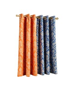 Cockerham Damask Room Darkening Thermal Grommet Single Curtain Panel