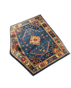 Rodeo Virden Bohemian Eclectic Tribal Aztec Power Loom Blue Rug (synthetic illustration; no displayed measurements)