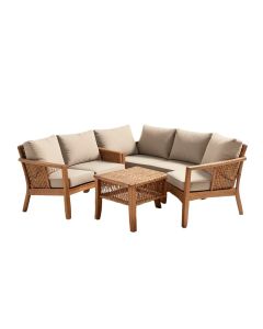Debbie 5 Piece Conversation Set 2 Person Seating Group With Cushions