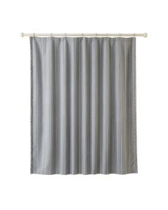 Brook Edge Shower Curtain Hanging Flat From A Plain Rod - Gray (synthetic illustration; no displayed measurements)