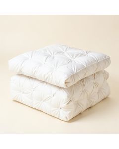 Ruched Pintuck Rosette Duvet Cover Set (synthetic illustration; no displayed measurements)