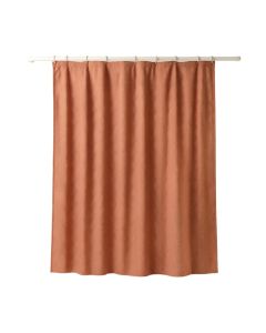 Oak Bend Shower Curtain Hanging Flat From A Plain Rod - Terracotta (synthetic illustration; no displayed measurements)