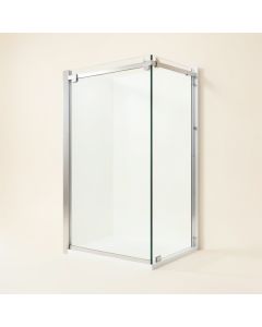 68 '' W Single Sliding Frameless Shower Door (synthetic illustration; no displayed measurements)