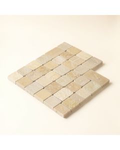 Interlocking Random Sized Natural Stone/Glass Mosaic Sheet Tile (synthetic illustration; no displayed measurements)