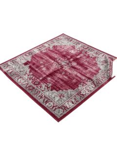 Montenigro Border Hand-Tufted Wool Magenta/Silver Area Rug (synthetic illustration; no displayed measurements)