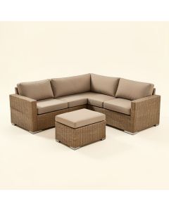 Newagen 4 Piece Cushioned Outdoor Patio Pe Rattan Furniture Set Sectional Garden Sofa (synthetic illustration; no displayed measurements)