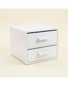 Cedar Edge Small-Parts Storage Drawer Cabinet - White (synthetic illustration; no displayed measurements)