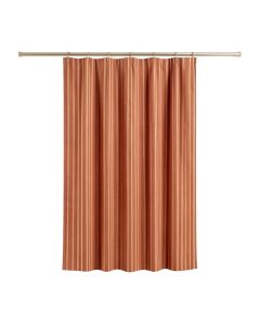 Ash Bridge Shower Curtain Hanging Flat From A Plain Rod - Terracotta (synthetic illustration; no displayed measurements)