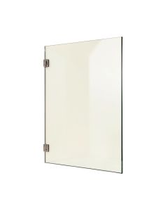 French Monture Noir 30 '' W X 78 '' H Frameless Fixed Glass Panel (synthetic illustration; no displayed measurements)