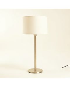 Vale Brook Floor Lamp With A Plain Fabric Shade - Ivory (synthetic illustration; no displayed measurements)