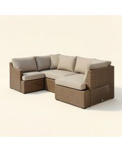 Gin 112.4 '' Wide Reversible Patio Sectional With Cushions (synthetic illustration; no displayed measurements)