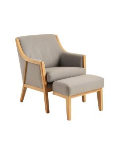 Harmon 25 '' Wide Barrel Chair And Ottoman (synthetic illustration; no displayed measurements)