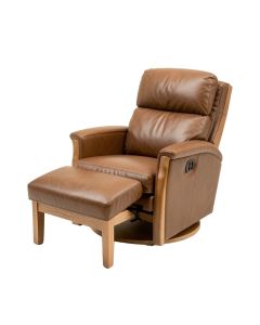 33 '' Wide Manual Swivel Standard Recliner With Ottoman
