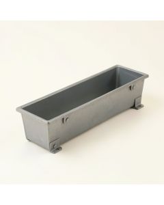 Linden Crest Empty Railing Planter With Integral Brackets - Gray (synthetic illustration; no displayed measurements)