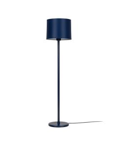 Lake Branch Floor Lamp With A Plain Fabric Shade - Navy (synthetic illustration; no displayed measurements)