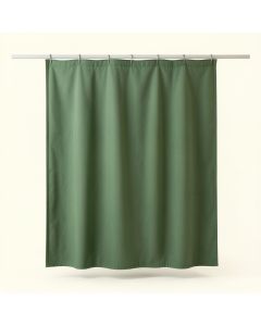 Ridge Canyon Shower Curtain Hanging Flat From A Plain Rod - Green (synthetic illustration; no displayed measurements)