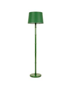 Willow Arc Floor Lamp With A Plain Fabric Shade - Green (synthetic illustration; no displayed measurements)