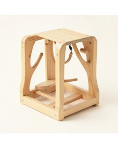 Small Wooden Playground Bird Activity Center (synthetic illustration; no displayed measurements)