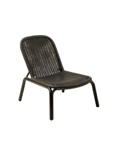 Laurel Brook Outdoor Lounge Chair - Black (synthetic illustration; no displayed measurements)