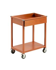 Sage Branch Empty Rolling Workshop Cart - Terracotta (synthetic illustration; no displayed measurements)