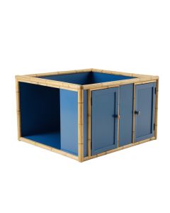 Spruce Bend Empty Furniture-Style Litter Enclosure - Blue