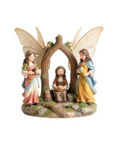 Suffolk Fairy Miniature 7 Piece Garden Statue Set
