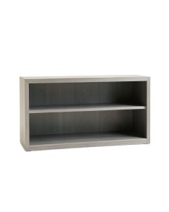 Oak Bend Low Bookcase - Gray (synthetic illustration; no displayed measurements)