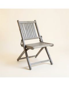 Pine Branch Folding Outdoor Chair - Gray (synthetic illustration; no displayed measurements)