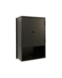 Vale Arc Wall-Mounted Laundry Cabinet - Black (synthetic illustration; no displayed measurements)