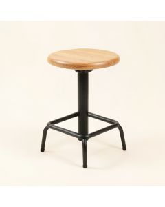 Karly Swivel Solid Wood Adjustable Height Bar Stool (synthetic illustration; no displayed measurements)