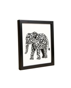 Pasuruan Geometric Elephant Framed Art