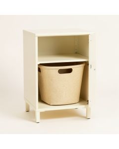 Juniper Canyon Freestanding Pull-Out Hamper Cabinet - Ivory (synthetic illustration; no displayed measurements)