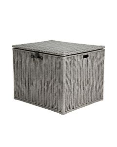 Heaweego 88 Gallon Wicker Cabinet Deck Box In Gray (synthetic illustration; no displayed measurements)