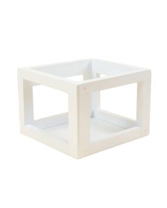 Slate Bridge Empty Furniture-Style Pet Crate - White