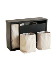 Vale Bend Laundry Sorting Station With Plain Removable Bags - Black (synthetic illustration; no displayed measurements)