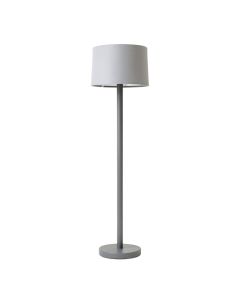 Reed Bend Floor Lamp With A Plain Fabric Shade - Gray (synthetic illustration; no displayed measurements)