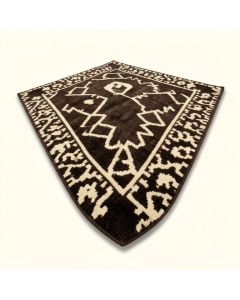Gurpreet Geometric Tufted Wool Dark Brown/Beige Area Rug (synthetic illustration; no displayed measurements)