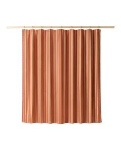 Bay Bend Shower Curtain Hanging Flat From A Plain Rod - Terracotta (synthetic illustration; no displayed measurements)