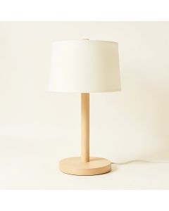 Field Crossing Table Lamp With A Plain Fabric Shade - Ivory (synthetic illustration; no displayed measurements)