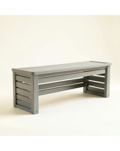 Alder Brook Narrow Outdoor Storage Bench - Gray (synthetic illustration; no displayed measurements)