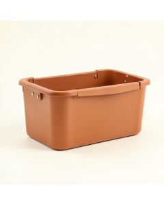 Reed Dale Empty Railing Planter With Integral Brackets - Terracotta (synthetic illustration; no displayed measurements)